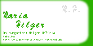 maria hilger business card